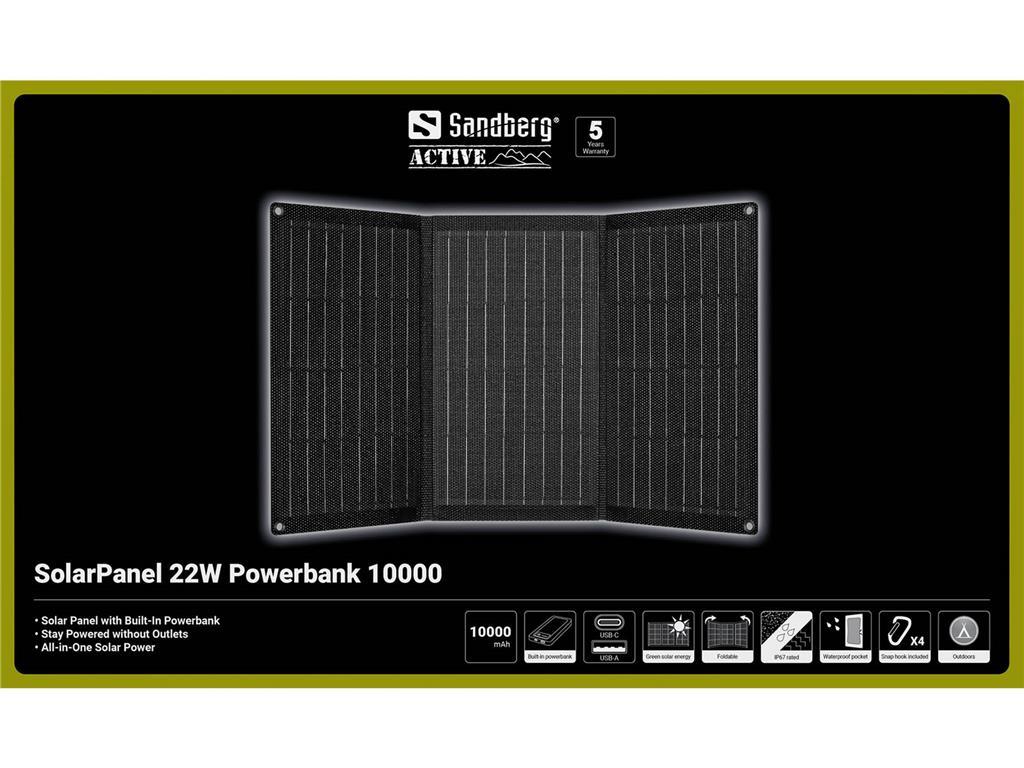 Sandberg Solarna baterija Powerbank 10.000 22W