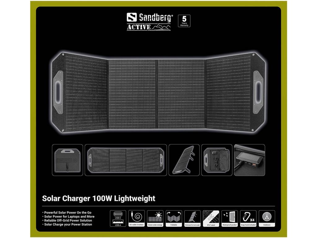 Sandberg Solarni polnilnik 100W, lahki