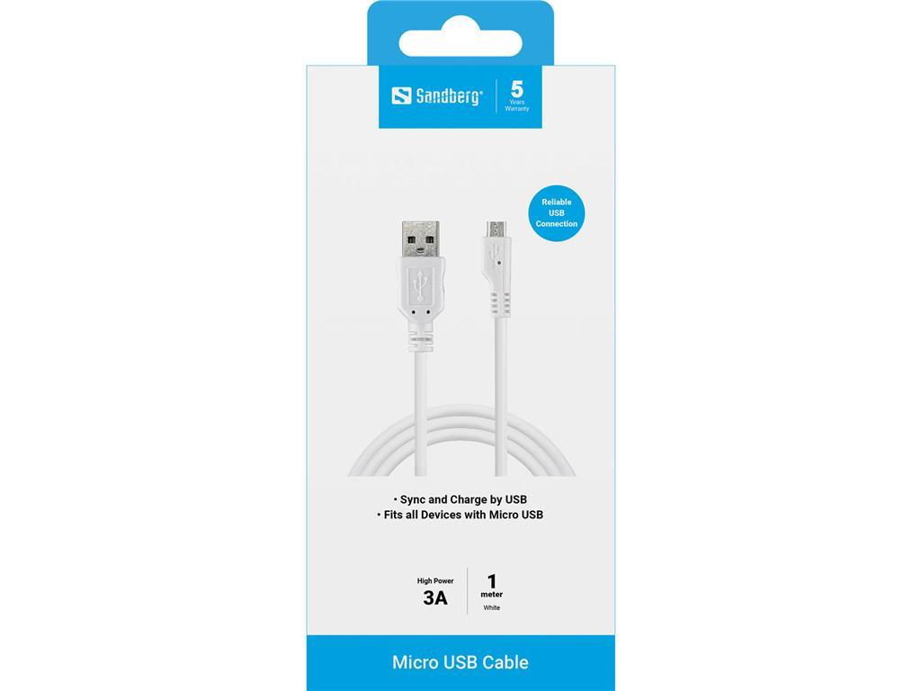 Sandberg MicroUSB Sync/polnilni kabel 1m