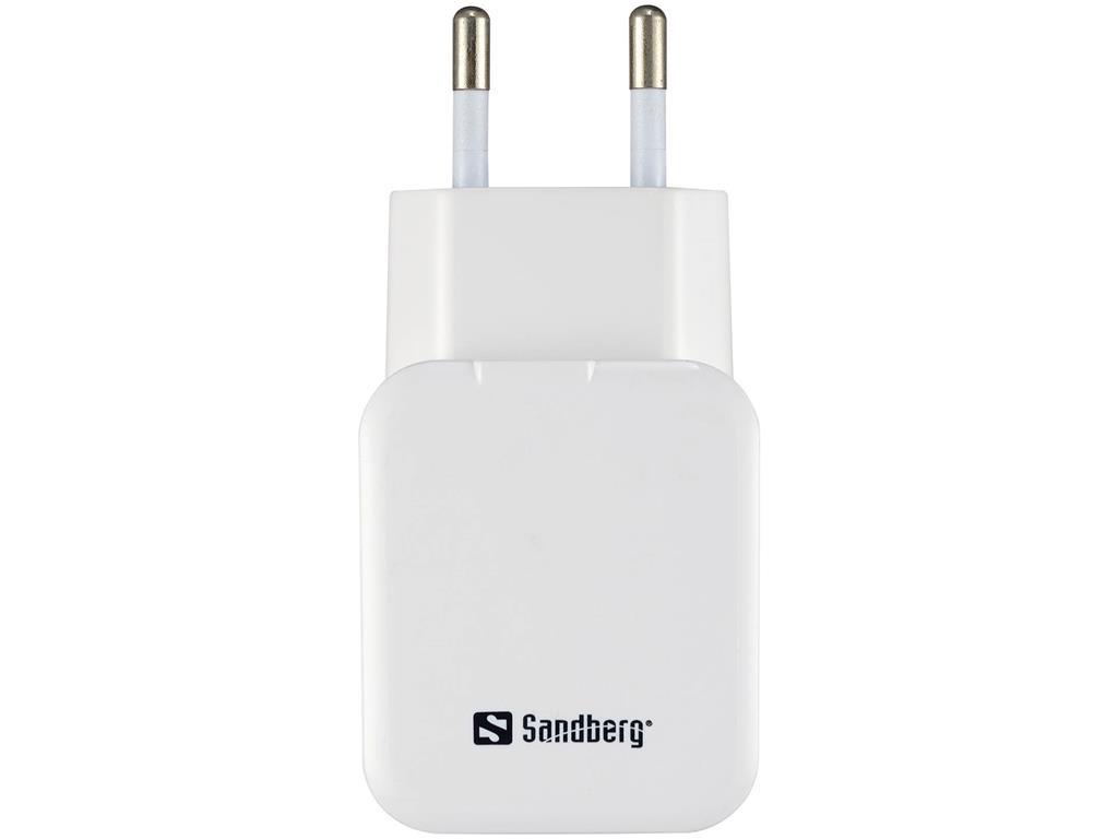 Sandberg AC polnilec dvojni USB 2.4+1A EU