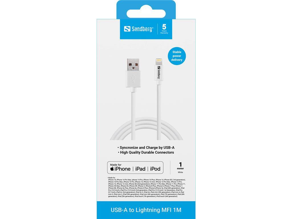 Sandberg Sandberg USB>Lightning MFI 1m bijeli