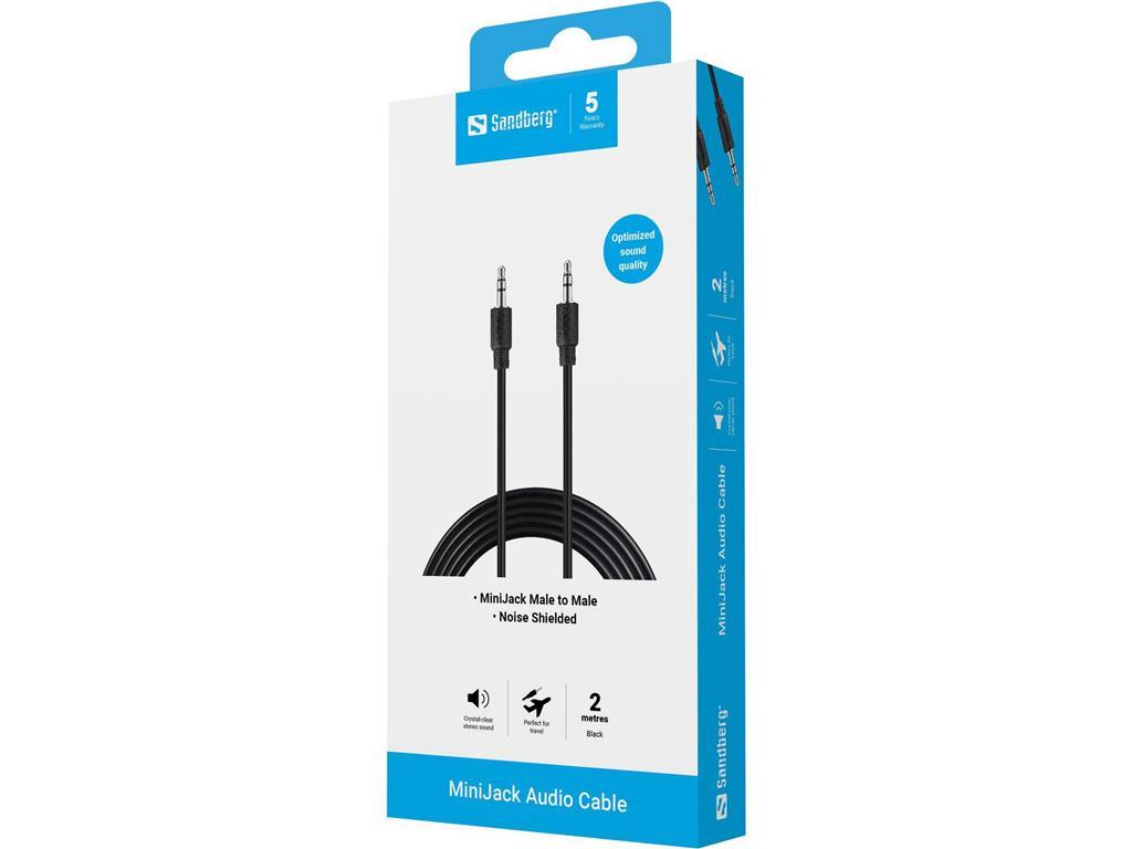 Sandberg Avdio kabel MiniJack M-M 2 m
