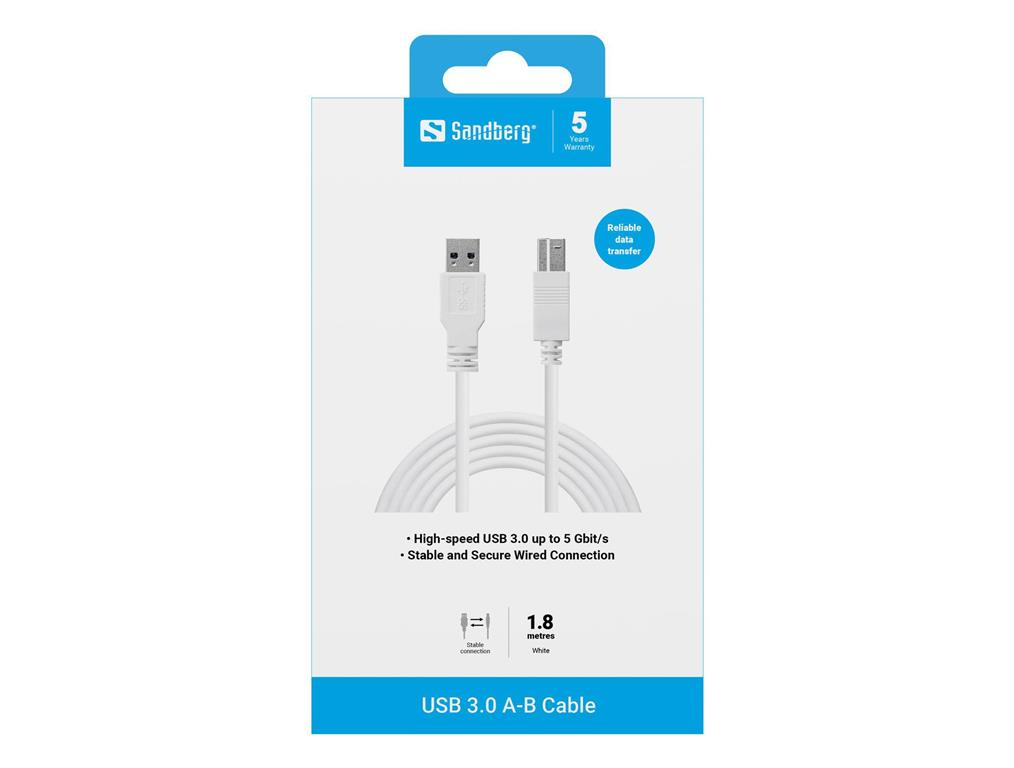 Sandberg USB 3.0 A-B Cable 1.8 m