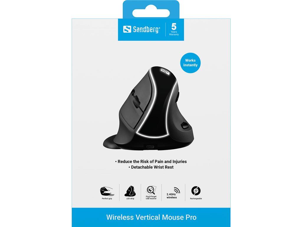 Sandberg Vertikalni bežični miš Wireless Pro
