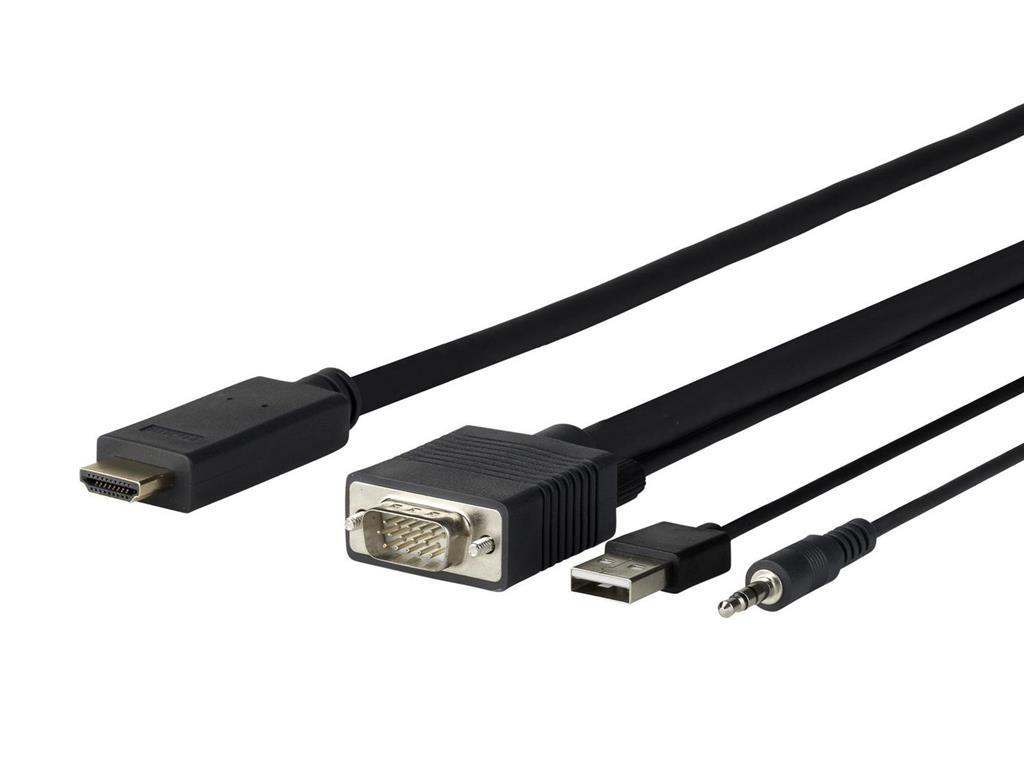 Vivolink Pro kabel VGA+Audio+USB-A na HDMI 1m