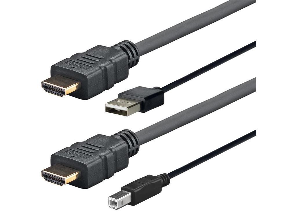 Vivolink HDMI+USB-A na HDMI+USB-B, 4m
