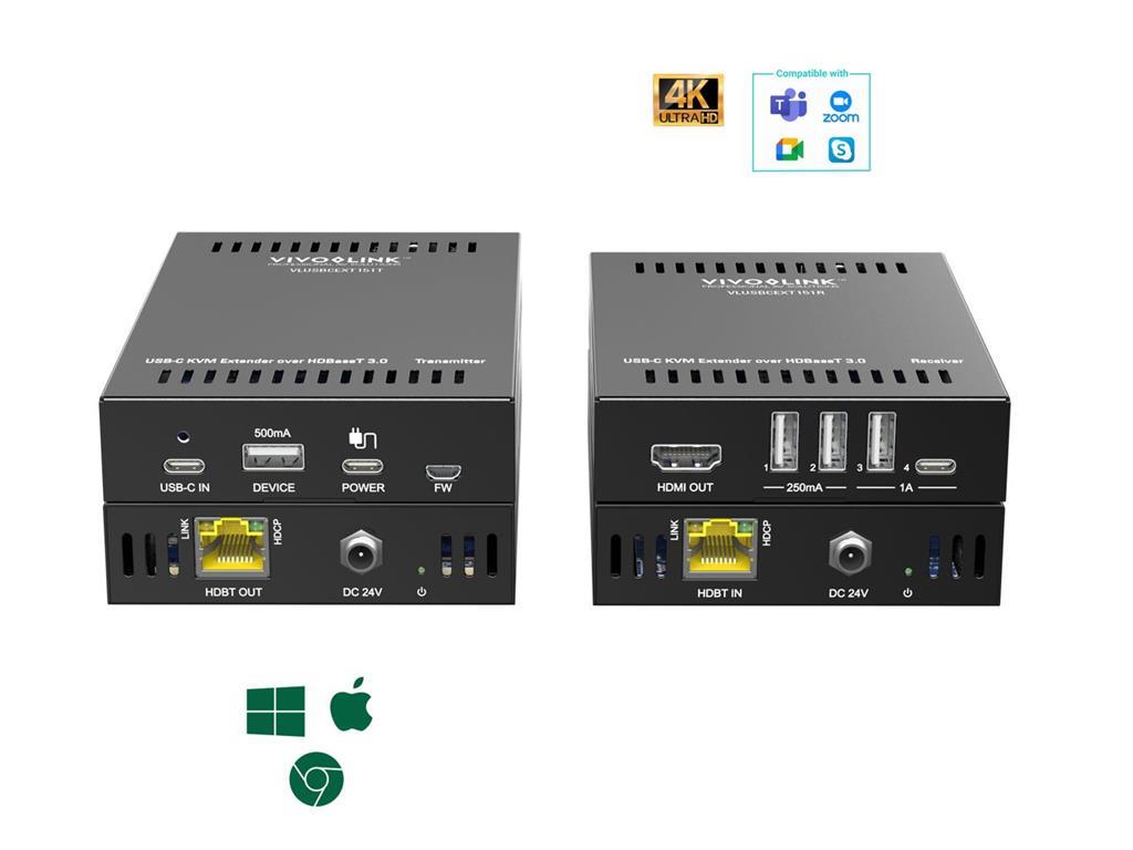 Vivolink KVM podaljševalnik USB-C preko HDBT3.0